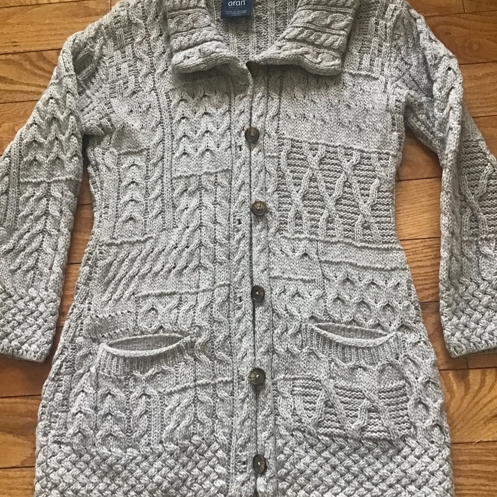 Aran Wool Cardigan
